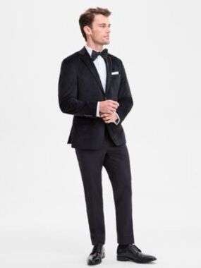 Bar III Men's Slim-Fit Velvet Sport Coat